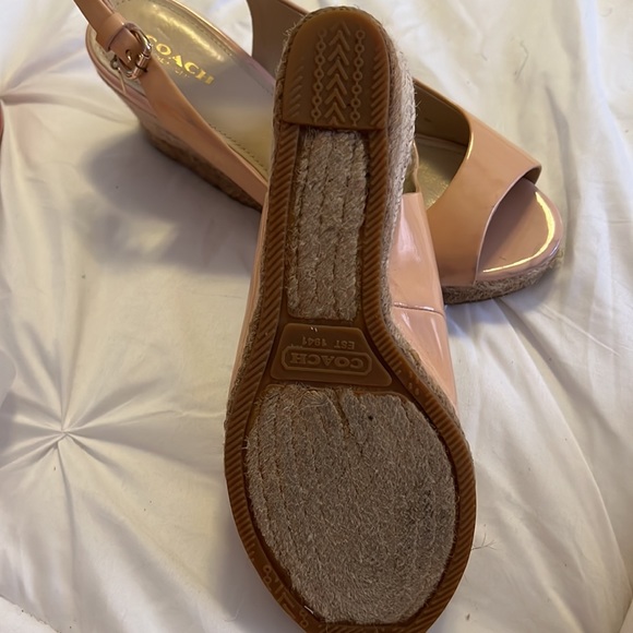 Women's COACH  Cream and Tan Espadrilles - Picture 5 of 10